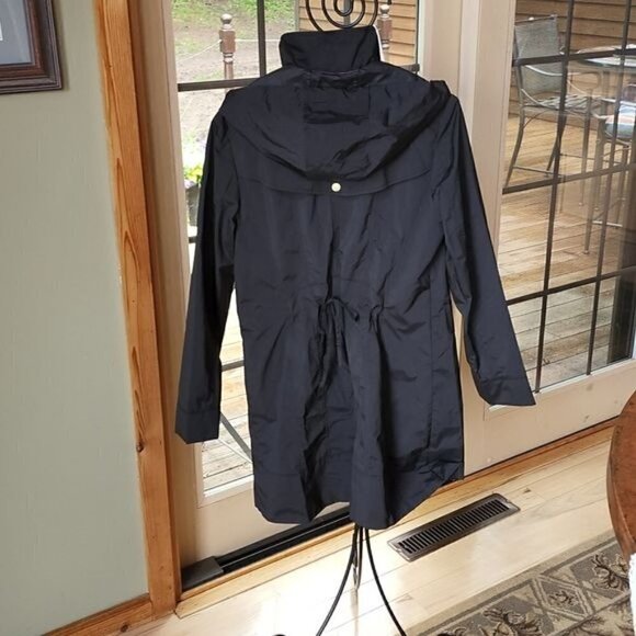 Cole Haan Signature Embellished Hooded Cinched Pocketed Full Zipper Sz M Jacket - Picture 10 of 14